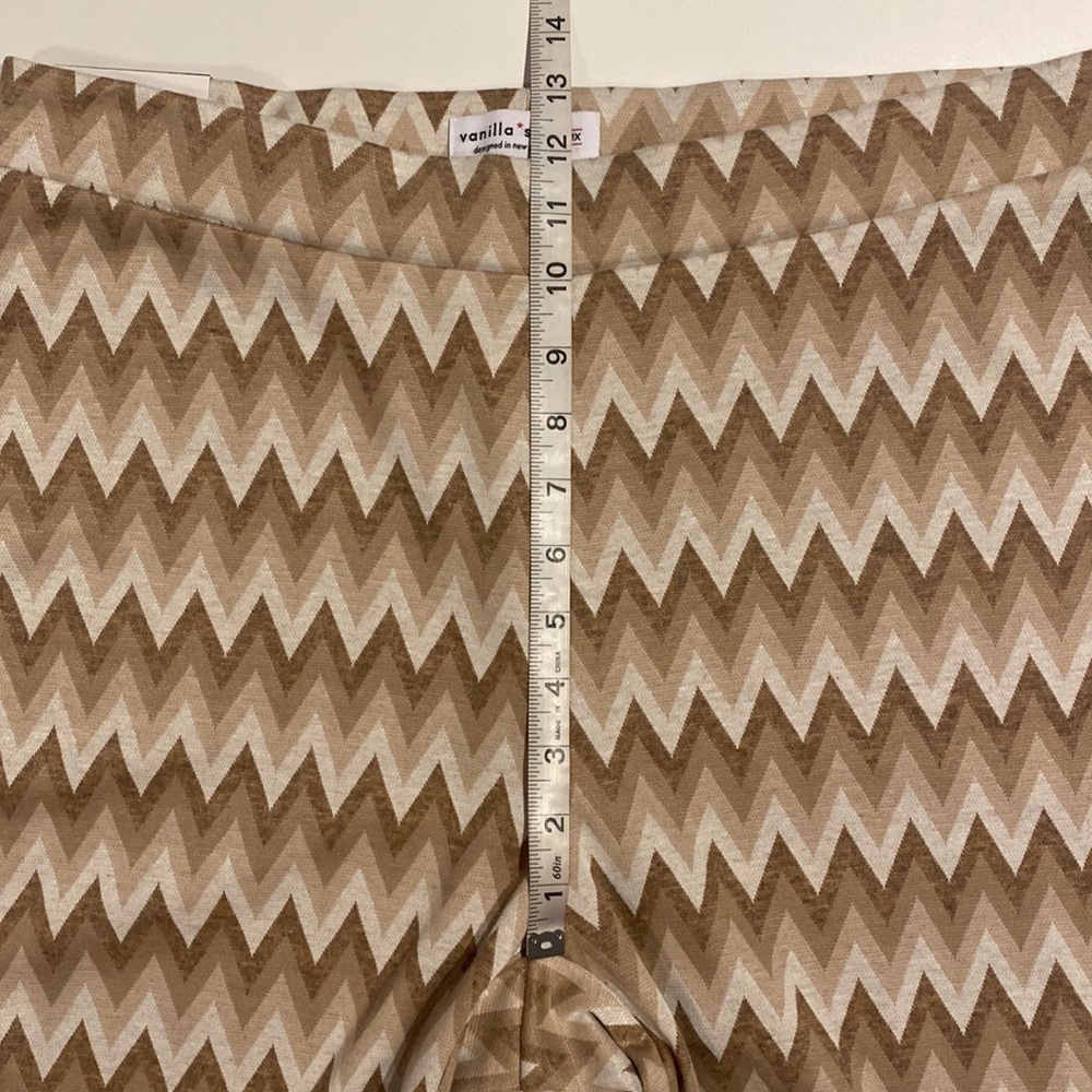 Vanilla Star Juniors 1X Chevron Pull On Flare Knit Pants New D30 - Picture 10 of 16